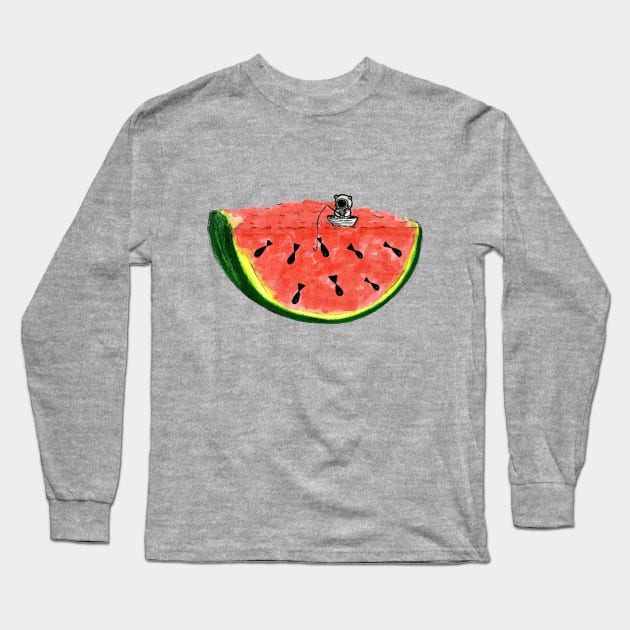Watermelon spaceman Long Sleeve T-Shirt by NatIs